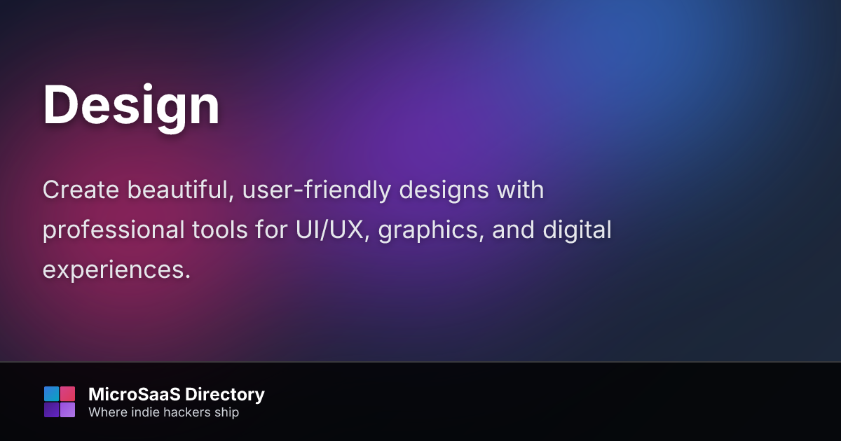 Design | MicroSaaS Directory